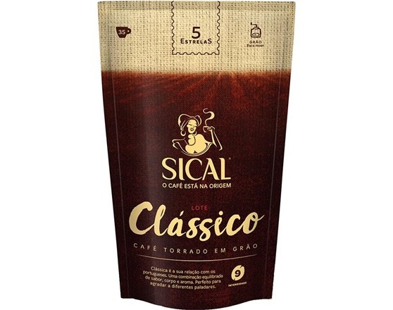 Sical 5 Estrelas Classico Café Torrado Grão / Sical Koffie Bonen 250 Gr.