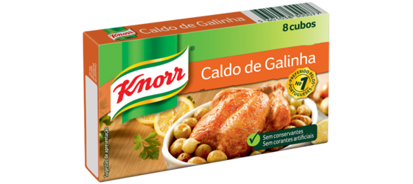 Caldo Knorr Galinha / Bouillon Knorr Kip 8 blokjes totaal 80 Gr.