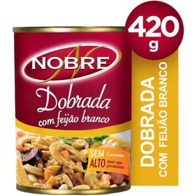 Dobrada com Feijao Nobre Lata 420 Gr. / Varkens vlees met bonen Nobre blik 420 Gr.