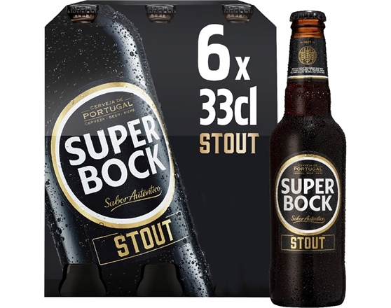 Super Bock Cerveja Preta Stout / Super Bock bier Stout fles 6 x 33 CL.