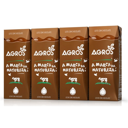 Leite Achocolatado Agros / Chocolade melk 4 x 200ml
