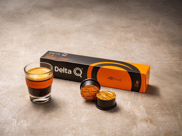 Café Delta Q aQtivus capsules / Delta koffie capsules Q aQtivus 10 stuks/unidades.