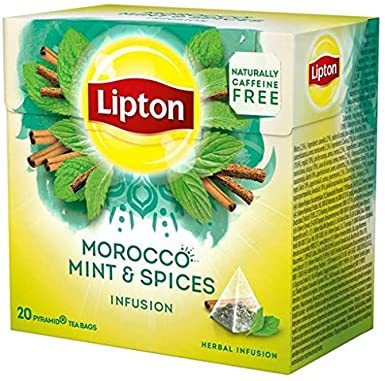 Cha Lipton Morocco Infusao / Thee Marokko Mint Lipton 20 zakjes