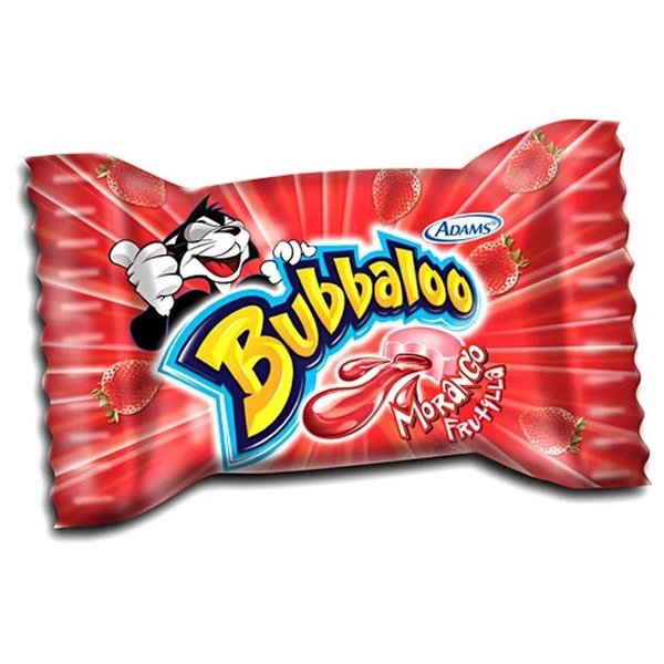 Bubbaloo Pastilha Com Recheio liquido Morango / Bubbaloo kauwgom met vloeibare vulling Aardbei 5 Gr.
