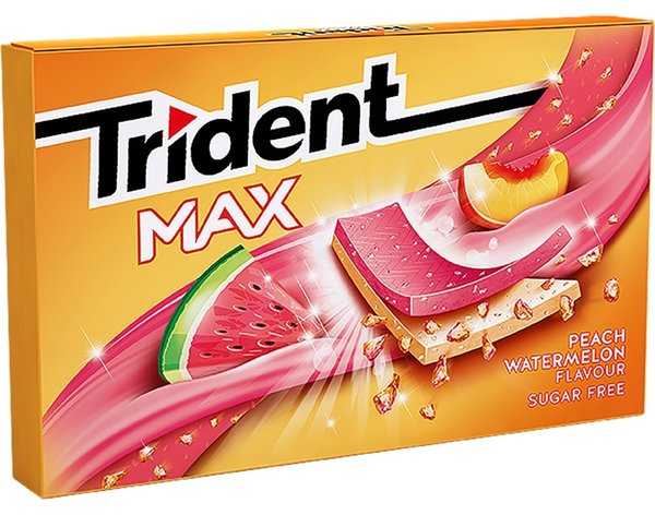 Trident Pastilhas Max Slab Pessego&Melancia / Trident kauwgom Max Slab Perzik&Watermeloen
