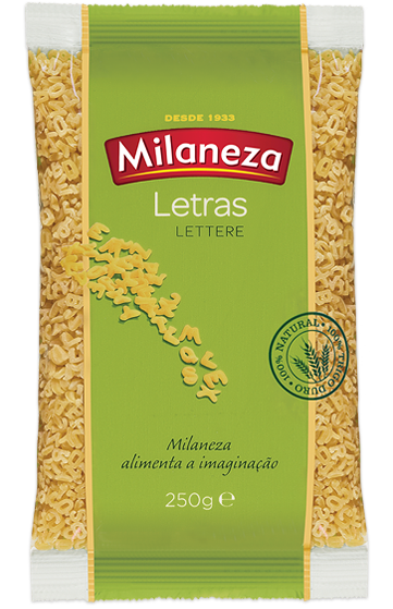 Letras Massa Milaneza / Pasta in Letters Milaneza 250 Gr.