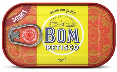 Atum Bom Petisco em azeite com caril / Tonijn Bom Petisco in olijfolie met currysmaak 120 Gr.