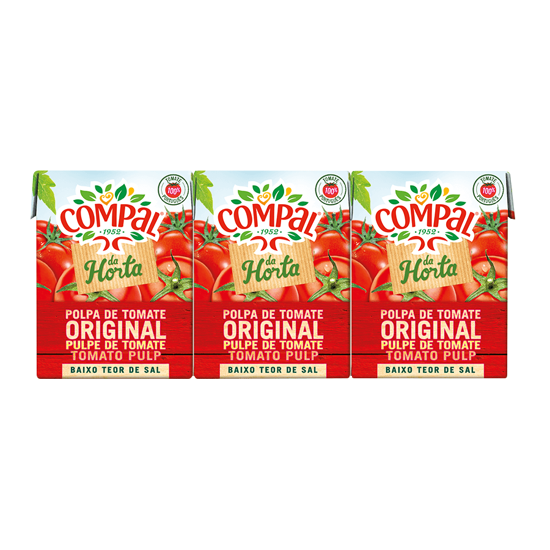 Polpa de Tomate Compal / Tomaten Puree Compal 3 x 200 ml.