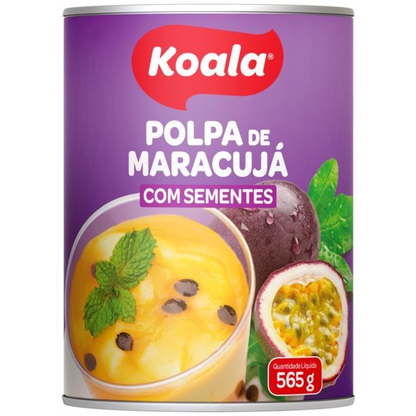 Polpa de maracujá com sementes Koala / Pulp Passion Fruit met zaadjes Koala 565 Gr.